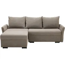ti'me Ecksofa, Grau, Textil, 3-Sitzer, Füllung: Schaumstoff, Ottomane rechts, seitenverkehrt montierbar, L-Form, 223x148 cm, Rücken echt, Wohnzimmer, Sofas - Couches, Wohnlandschaften, Ecksofas