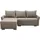 ti'me Ecksofa, Grau, Textil, 3-Sitzer, Füllung: Schaumstoff, Ottomane rechts, seitenverkehrt montierbar, L-Form, 223x148 cm, Rücken echt, Wohnzimmer, Sofas - Couches, Wohnlandschaften, Ecksofas