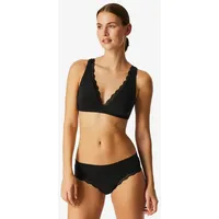 SCHIESSER BH Unique Cotton Soft Bra With Lace Schwarz Baumwolle A 75 Damen
