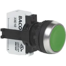 BACO BAL21AA06A L21AA06A Drucktaster Frontring Kunststoff, verchromt Blau 1 St.