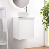 Evineo ineo4 Handwaschbeckenunterschrank mit 1 Tür, mit Griff, BE0230WH,
