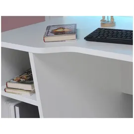 Forte Tezaur Gaming Desk mit RGB-Beleuchtung weiß