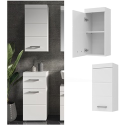 Vicco Hängeschrank Badschrank Badezimmermöbel Luna Weiß Skandi 37x77 cm Badezimmer Schrank Badmöbel Schranktür Schrankfach Ablage Aufbewahrung
