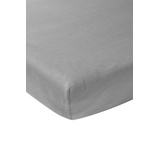 Meyco Baby Spannbettlaken Laufgittermatratze - Uni Grey - 75x95cm - Einzelpackung