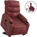 vidaXL Relaxsessel mit Aufstehhilfe Kunstleder 93 x 99,5 x 93 cm Weinrot