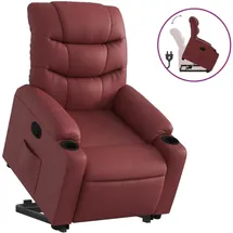 vidaXL Relaxsessel mit Aufstehhilfe Kunstleder 93 x 99,5 x 93 cm Weinrot