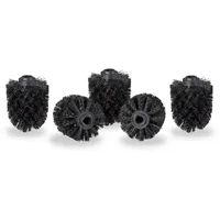 Relaxdays 10 x WC Bürstenkopf schwarz 12 mm Schwarz