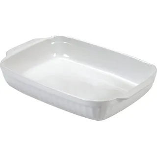 Guardini Ceramica C0TC7A Auflaufform, rechteckig, mittelgroß, 30 x 18 cm, Keramik, Weiß
