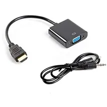 LANBERG HDMI-zu-VGA-Adapter 20 cm Schwarz
