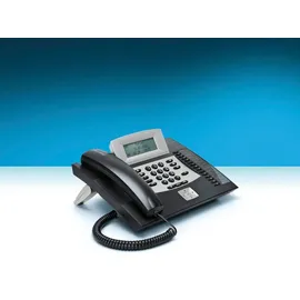 Auerswald COMfortel 1600 Systemtelefon, ISDN Headsetanschluss, Freisprechen, Touchscreen Beleuchtetes Display Schwarz,
