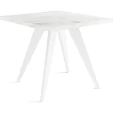 WFL GROUP Esstisch Ecru, Holzwerkstoff, 8-Sitzer, Quadratisch,Quadratisch, 100x76x100 cm, Esszimmer, Tische, Esstische