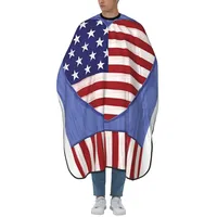 The USA Flag Haarschneideumhang Professioneller Friseurumhang Salonumhang Haarschnitt Kleid Friseur Schürze Haarschneidemantel für Erwachsene 140 cm x 168 cm, weiß, One size - Einheitsgröße