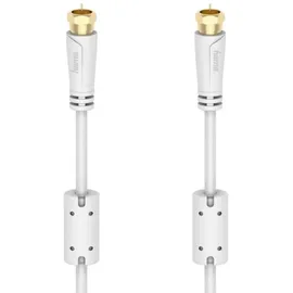 Hama Koaxialkabel für Kabelrouter F-Stecker 3 m Weiß