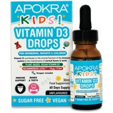 Vitamin D Tropfen | Vitamin D Kinder | Veganes Vitamin D3 Mit Hochwertigem MCT-Öl | immunsystem stärken kinder | 30ml | Zweimonatsbedarf | APOKRA KIDS