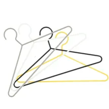 JAN KURTZ Kleiderbügel Henri 4er Set, aus pulverbeschichtetem Metall, modern, weiß