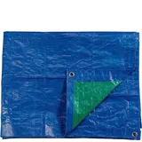 EDM - 6x10m Doppelseitiges Sonnensegel. Farbe blau/grün, Dichte 90g/m2