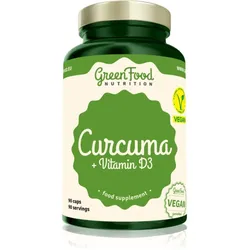 GreenFood Nutrition Curcuma + Vitamin D3 Kapseln mit Vitamin D 90 KAP