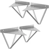 ML-Design Regalhalterung, Grau, Metall, 15.5x17x16 cm, Wohnzimmer, Regale, Wandregale