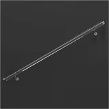 Handlauf 1m 2m 3m 4m 5m 6m Klarer Acrylglas Handlauf Für Innentreppen - Rutschfest Transparenter Treppenhandlauf, Geländer Für Wandmontage Mit Goldenen/silbernen Halterungen ( Color : Silver Brackets