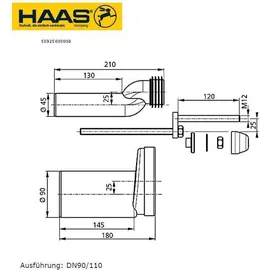 Haas + Sohn 3282 Wand-WC-Anschlussgarnitur