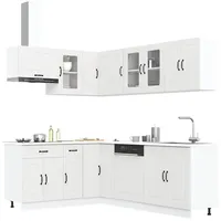 VidaXL 11-tlg. Küchenschrank-Set Kalmar Weiß Holzwerkstoff