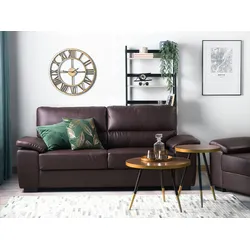 3-Sitzer Sofa Kunstleder dunkelbraun VOGAR