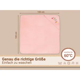 ZOLLNER Handtücher,, rosa Textil, 100x100 cm, Oeko-Tex® Standard 100, Badtextilien, Handtücher
