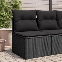 Festnight Gartenlounge Mittelteil Mittelsofa mit Stauraum Balkon Sofa Rattan Sofa Balkon Lounge Klein Gartensofa Garten Lounge Sofa Outdoor Rattansofa Balkonmöbel Gartenmöbel Loungemöbel