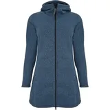 Elkline MORNING DEW Damen Winddichter Strick-Fleecemantel - Blau - 42