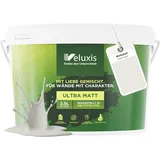 Veluxis Wandfarbe Hellgrau Beige Creme Matt Innenfarbe – Deckkraft Klasse 1, VOC-frei, Ohne Grundierung, Tropfarm – Wohnzimmer & Schlafzimmer – 2,5L (Shady Sugar)