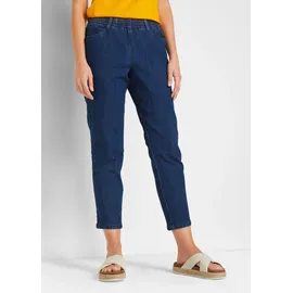 bonprix Straight-Jeans (2er Pack), blau, Gr.44, Komfortable Hose sorgt mit dem Gummibund an der Taille für Bequemlichkeit, dunkelblau denim: 82% Baumwolle