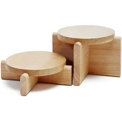 Areaware - Pflanzen Podest Set, Buche natur