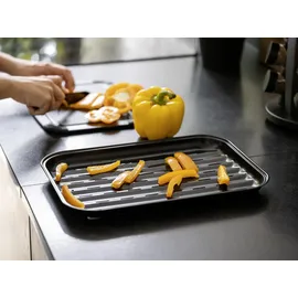 Wenko Grillschale 34,5 x 24,5 x 2,5 cm Edelstahl schwarz