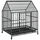 vidaXL Hundezwinger mit Rollen 172 x 172 x 172 cm Stahl Schwarz