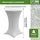 Baumarktplus 10x Stehtischhusse Stretch 70 cm weiß Tischdecke Husse Bistrotisch Partytisch