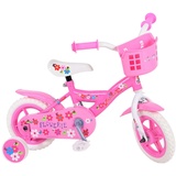 Volare Kinderfahrrad Yipeeh Flowerie für Mädchen 10 Zoll Kinderrad Pink/Weiß