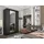 masseno Schwebetürenschrank LUCENZA 120 x 216 x 61 cm Schwarz