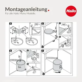 HAILO Einbaumülleimer 12 l Schwarz