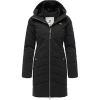 Ragwear fRagwear Damen, Langer Wintermantel warmer Steppmantel mit Kapuze Noita YOUMODO Black Gr. 6XL - 6XL