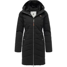 Ragwear fRagwear Damen, Langer Wintermantel warmer Steppmantel mit Kapuze Noita YOUMODO Black Gr. 6XL - 6XL