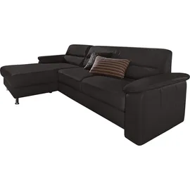 sit&more Eckcouch Kunstleder 2-Sitzer Schwarz