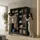 beautysofa Schwebetürenschrank HELA 120 x 204,5 x 60 cm Schwarz