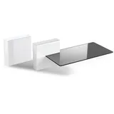 MELICONI 480522 Ba Regal Modulares Regal Wandverteiler Abs Synthetik, Gehärtetes Glas Weiß