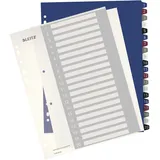 Leitz Register A4 PC-beschriftbares Deckblatt und 20 Trennblätter, Taben mit Zahlenaufdruck 1-20, Überbreite, Weiß/Mehrfarbig, PP, Style, 12390000