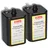 Akkuman 2x Nissen 4R25 Premium 800 - 6V 7-9Ah 6 Volt Hochleistungs- Blockbatterie für z.B. Baustellenleuchte / Baustellenlampe / Blinklampe/ Handscheinwerfer