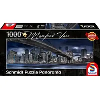 Schmidt Spiele 59621 Panoramapuzzle, New York, Dark Night