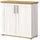 inn.furn Kommode Sideboard 95 x 92 cm Weiß / Naturbelassen