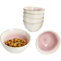 Mambocat 6er Set Reactive Glaze Paris Schale 150ml 6 Pers Pink Schälchen Dessert, Snacks