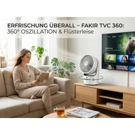 Fakir TVC 360 Tischventilator weiß/schwarz