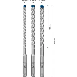 Bosch Professional Expert SDS-Plus-7X Hammerbohrer Set 3-tlg. 6/8/10mm 2608900196